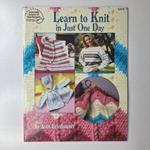 Learn To Knit Just One Day Easy Beginner Start School Needlework Guide Creative‎
